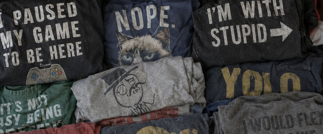 Why funny shirts stop getting worn — the one-joke problem explained